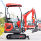 Miniescavadeira de 1 tonelada EURO 5 com motor Kubota