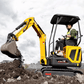 Miniescavadeira de 1 tonelada EURO 5 com motor Kubota