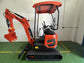 Mini Escavadeira Giratória BAIMSE 1800 kg, Motor Kubota de 3 Cilindros