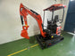 Mini Escavadeira Giratória BAIMSE 1800 kg, Motor Kubota de 3 Cilindros