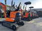 Miniescavadora compacta Deleks s100 1 tonelada, motor diesel de 3 cilindros, giro zero